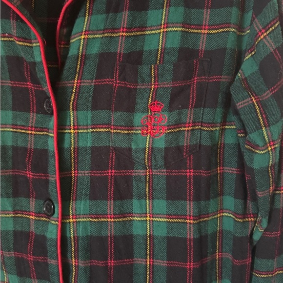 LAUREN | Ralph Lauren Green Black Red flannel Pajamas Set | Medium - Picture 3 of 10